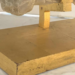 WILLY DARO (toegeschreven), enorme natuurlijke zwarte Quartz, 1970s