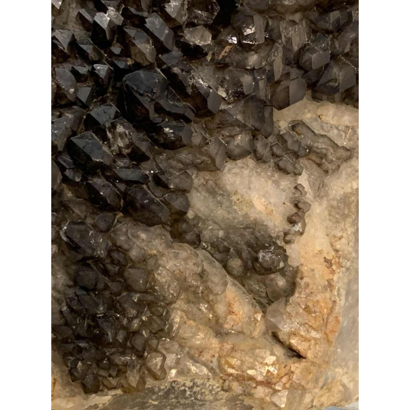 WILLY DARO (attributed), Huge Black Natural Smoky QUARTZ Crystal Cluster, 1970s