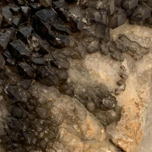 WILLY DARO (attributed), Huge Black Natural Smoky QUARTZ Crystal Cluster, 1970s