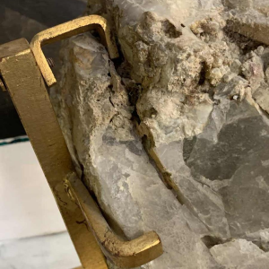 WILLY DARO (toegeschreven), enorme natuurlijke zwarte Quartz, 1970s