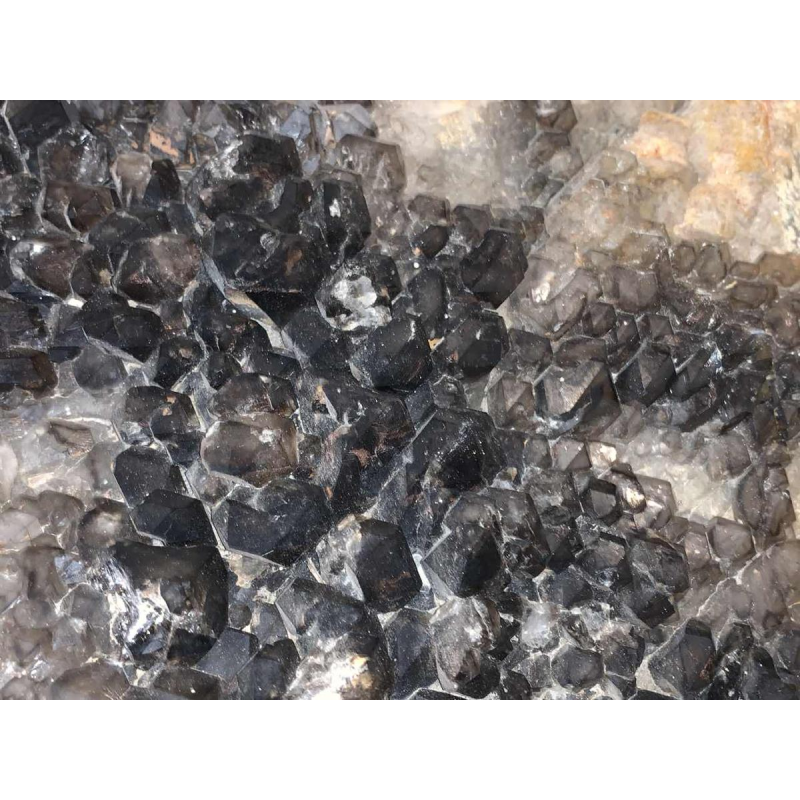 WILLY DARO (attributed), Huge Black Natural Smoky QUARTZ Crystal Cluster, 1970s