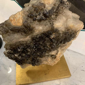 WILLY DARO (attributed), Huge Black Natural Smoky QUARTZ Crystal Cluster, 1970s