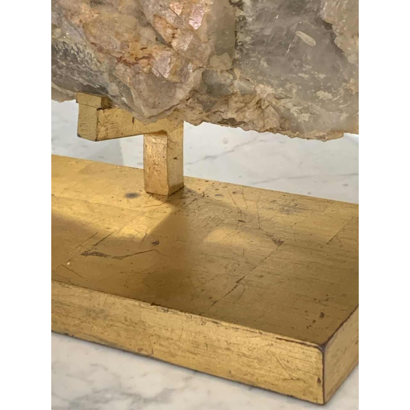 WILLY DARO (toegeschreven), enorme natuurlijke zwarte Quartz, 1970s