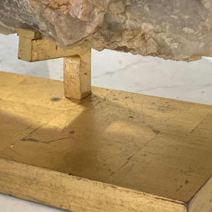 WILLY DARO (toegeschreven), enorme natuurlijke zwarte Quartz, 1970s