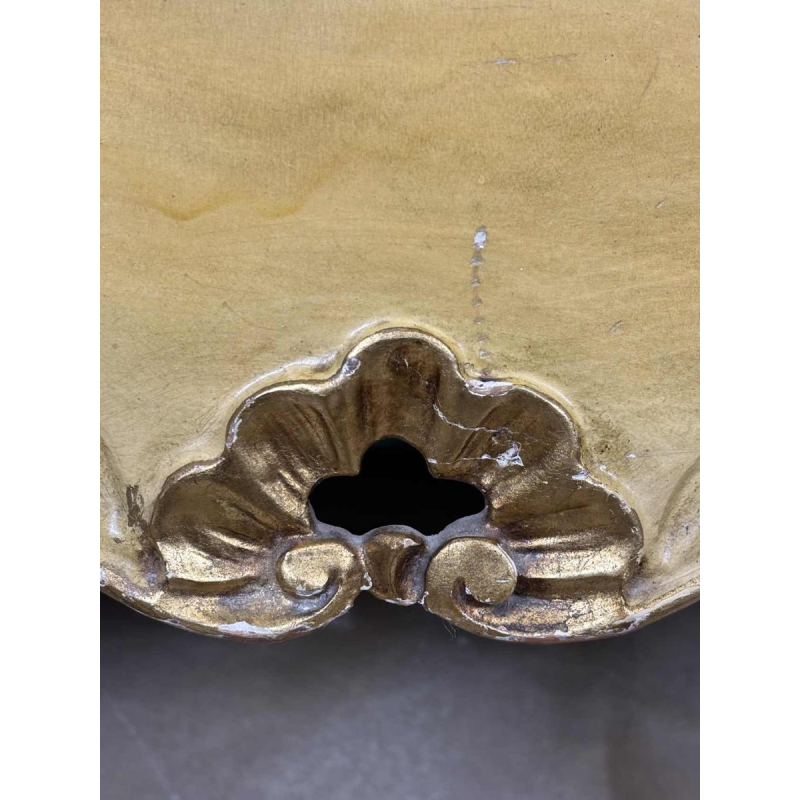 Venetian curved chest of drawers, hand-painted floral design on a cream background, Italy mid 20th century