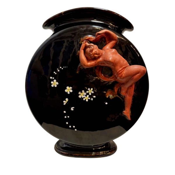 Glazed ceramic vase, Art Nouveau, circa 1900-1920