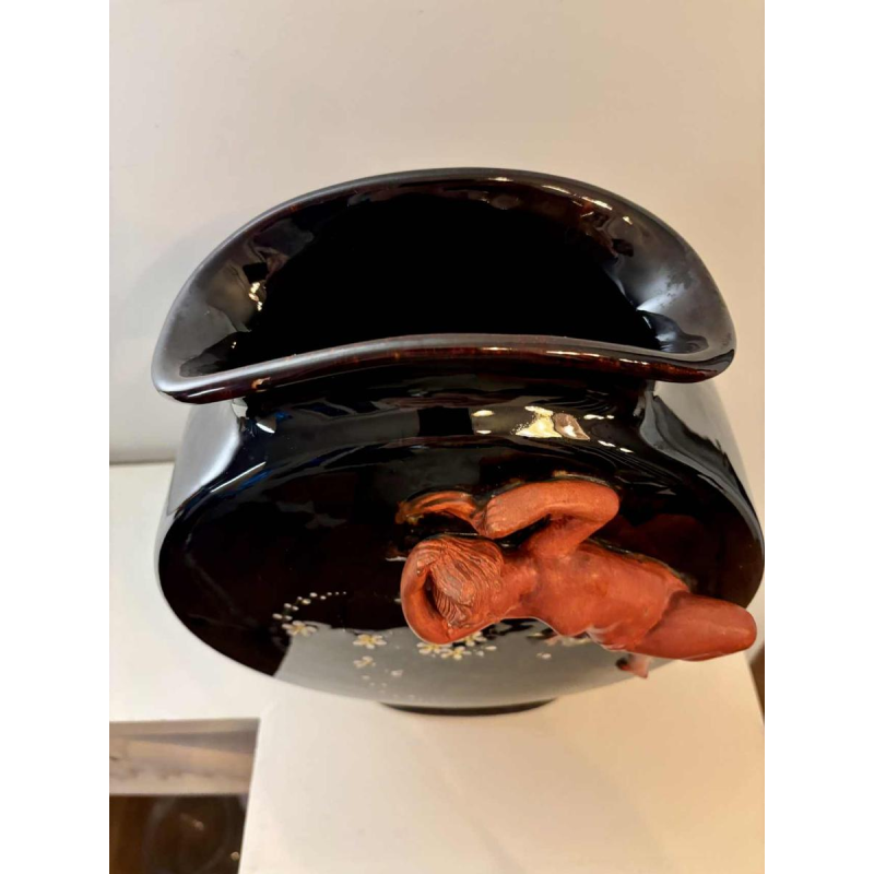 Vase en céramique émaillée Art Nouveau, circa 1900-1920