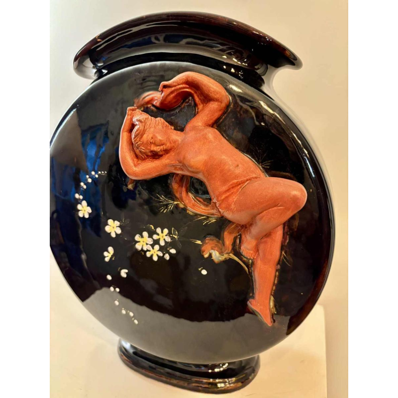 Vaas van geglazuurd keramiek, Art Nouveau, circa 1900-1920