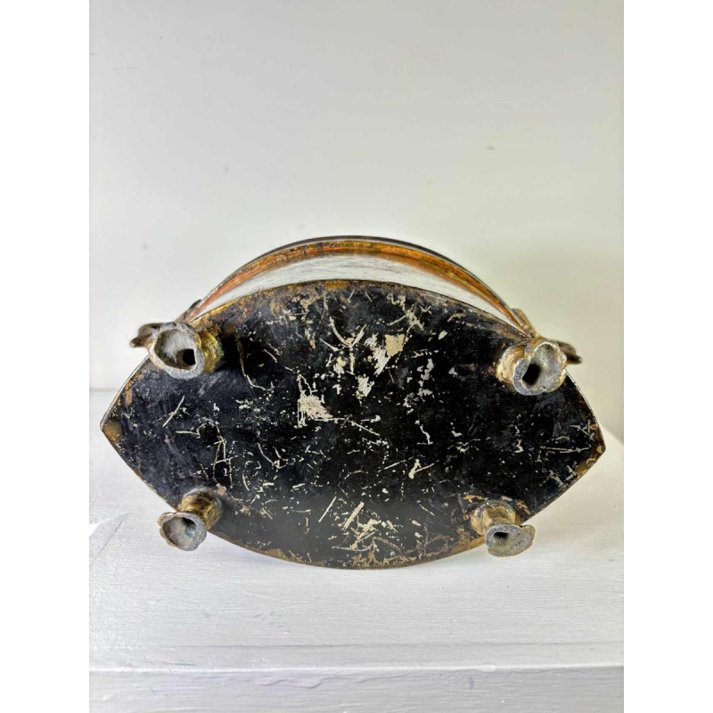 Planter in painted sheet metal decorated with a pastoral scene, 19th century