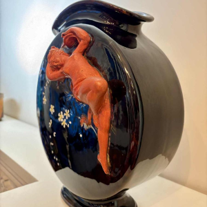 Glazed ceramic vase, Art Nouveau, circa 1900-1920