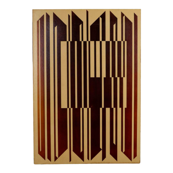 Reproductie van de zeefdruk "Harp" door Victor Vasarely in 1982