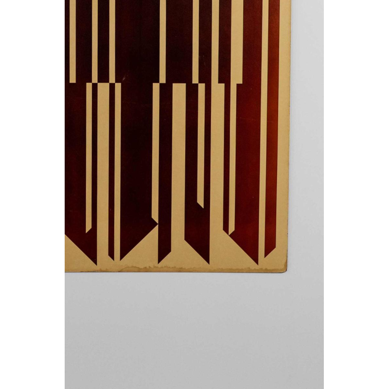 Reproductie van de zeefdruk "Harp" door Victor Vasarely in 1982