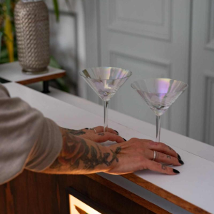 Vintage palissanderhouten barkast met verlicht vismotief, Italië, ca 1970