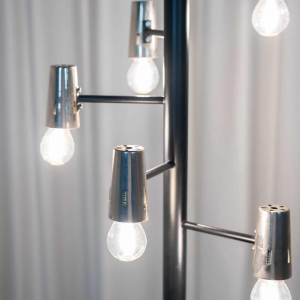 5-light vintage floor lamp, ca 1970