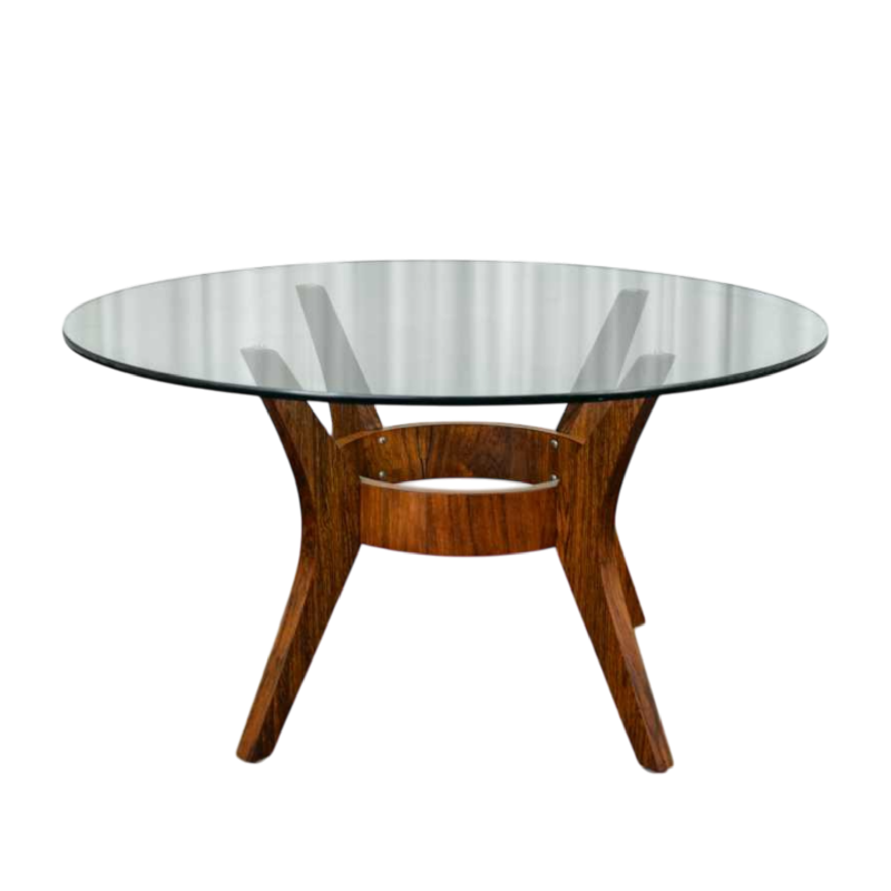 Table basse ronde pied araignée Mid Century, ca 1950