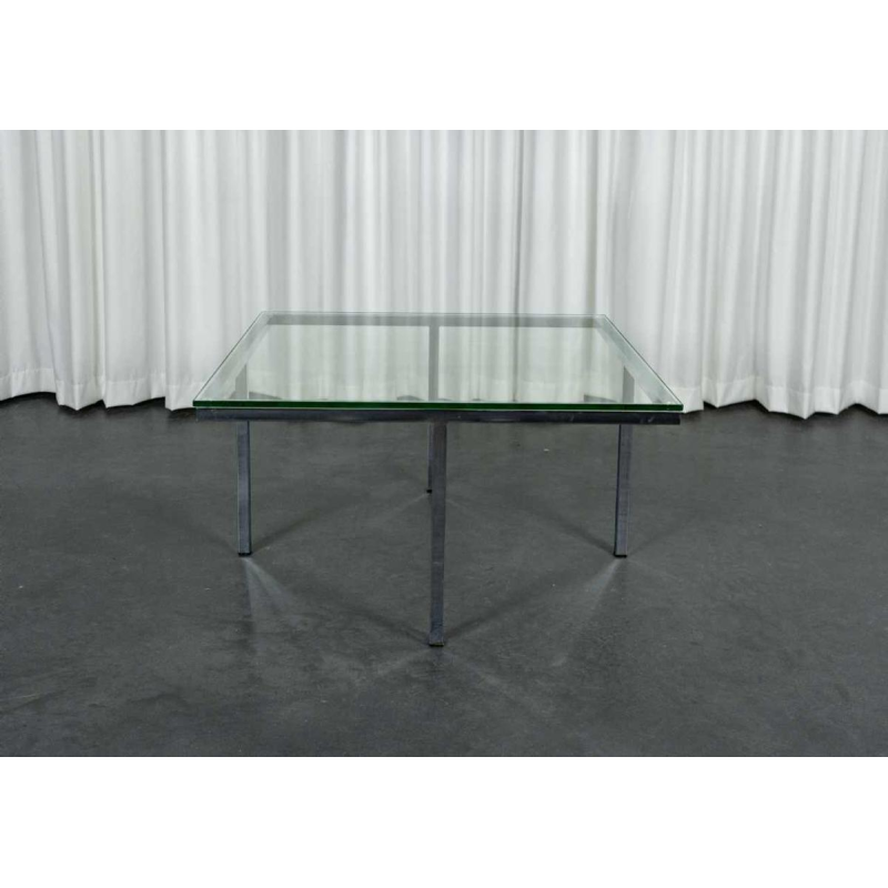 Tubular coffee table, chromed steel and glass, ca 1970
