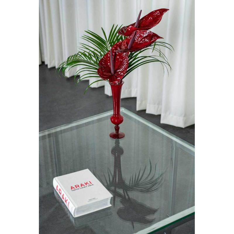 Table basse tubulaire, acier chromé et verre, ca 1970