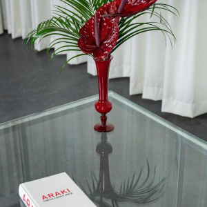 Table basse tubulaire, acier chromé et verre, ca 1970