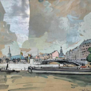 Pierre Saint-Sorny (1914-) « Namur et le pont de France »