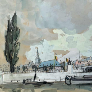 Pierre Saint-Sorny (1914-2010) « Namur: le grognon et le pont de France »