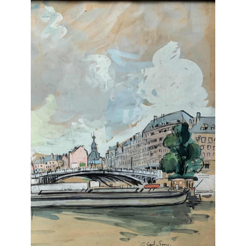 Pierre Saint-Sorny (1914-2010) « Namur: le grognon et le pont de France »