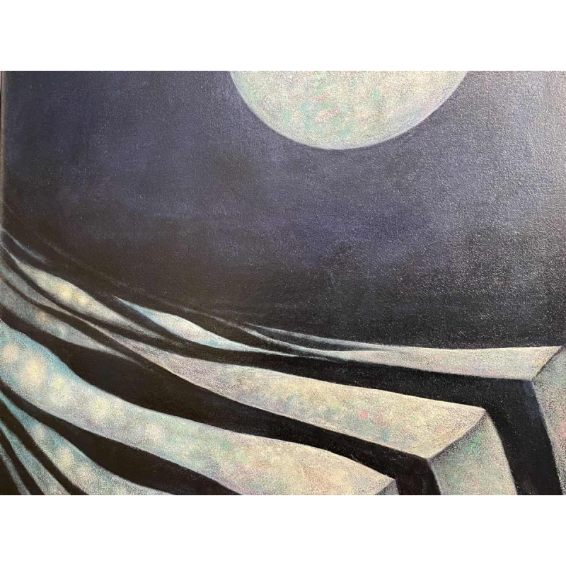 Jacques CHAIDRON (1938-) "Maan" olieverf op paneel 80x70 cm