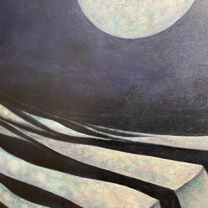Jacques CHAIDRON (1938-) "Maan" olieverf op paneel 80x70 cm