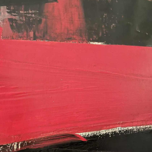 Serge DETRIAUX Abstraction rouge 90x115 cm schilderij