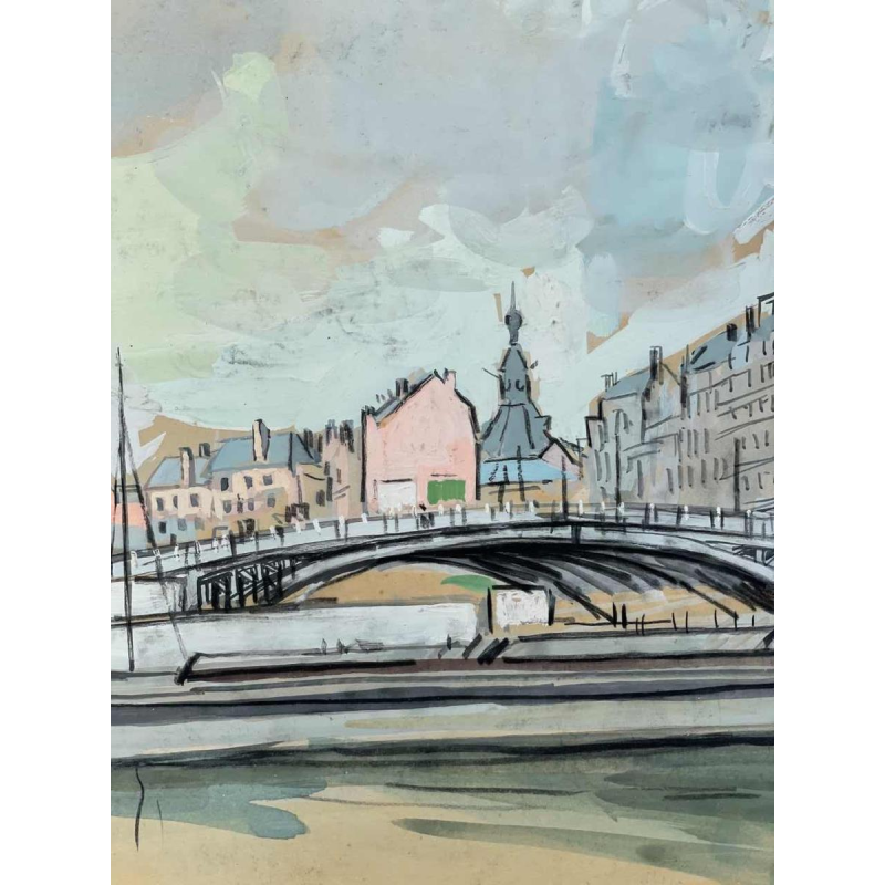 Pierre Saint-Sorny (1914-2010) « Namur: le grognon et le pont de France »