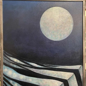 Jacques CHAIDRON (1938-) "Maan" olieverf op paneel 80x70 cm