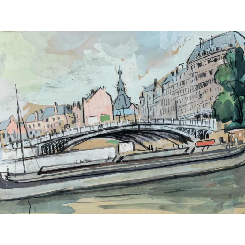 Pierre Saint-Sorny (1914-2010) « Namur: le grognon et le pont de France »