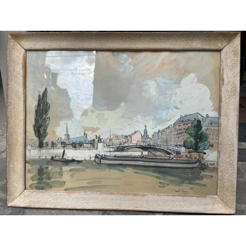 Pierre Saint-Sorny (1914-2010) « Namur: le grognon et le pont de France »