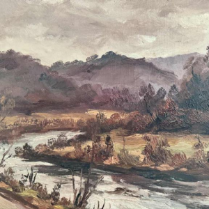 Fernand PONTHIER (1885-1952): "Grey sky Ourthe valley in Sy"