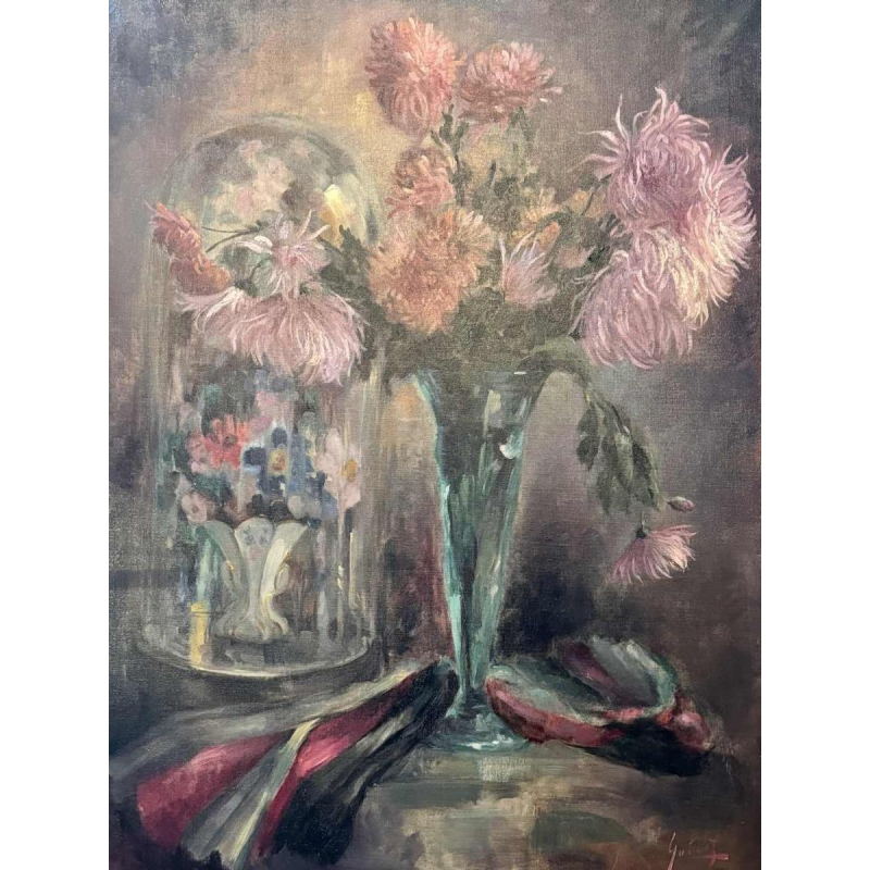 Louise GOBERT (1903-1986): bouquets de fleurs peinture