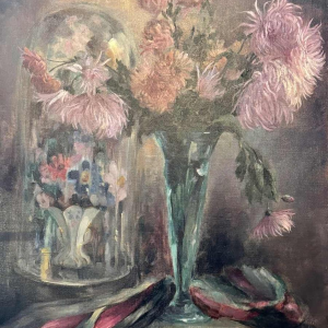 Louise GOBERT (1903-1986): bouquets of flowers painting
