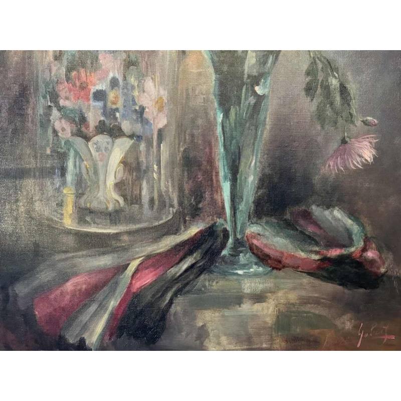 Louise GOBERT (1903-1986): bouquets de fleurs peinture