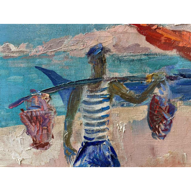 Paul DAXHELET : « Market on the port (of St Tropez ?) »