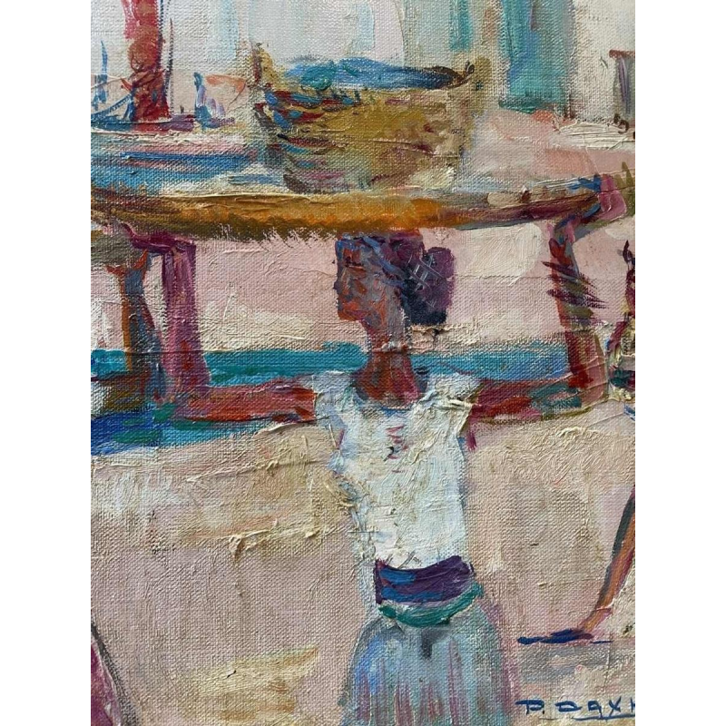 Paul DAXHELET : « Market on the port (of St Tropez ?) »