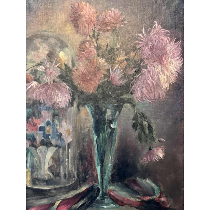 Louise GOBERT (1903-1986): bouquets of flowers painting
