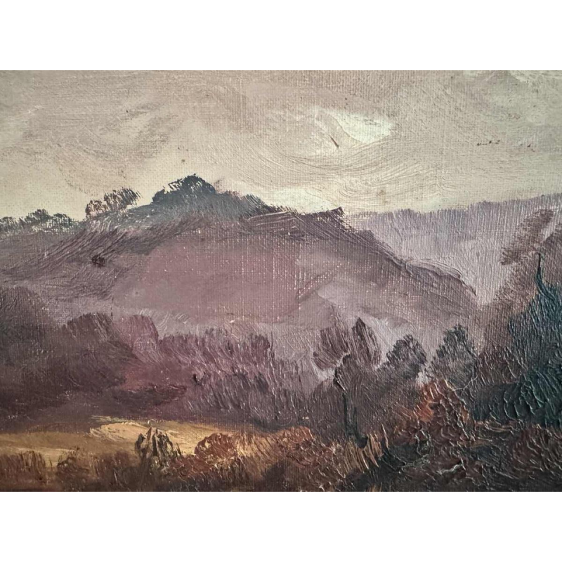 Fernand PONTHIER (1885-1952): « Ciel gris vallée de lOurthe à Sy »