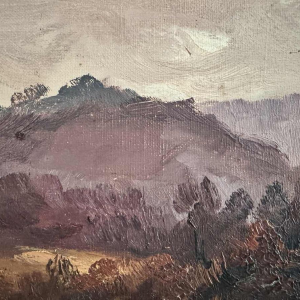 Fernand PONTHIER (1885-1952): « Ciel gris vallée de lOurthe à Sy »