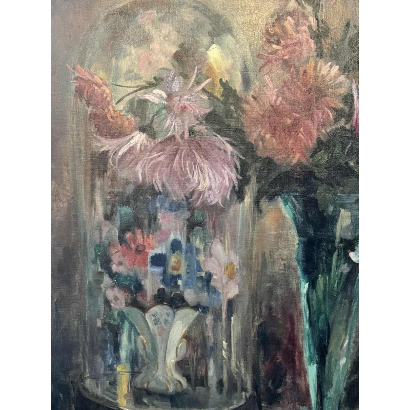 Louise GOBERT (1903-1986): bouquets de fleurs peinture