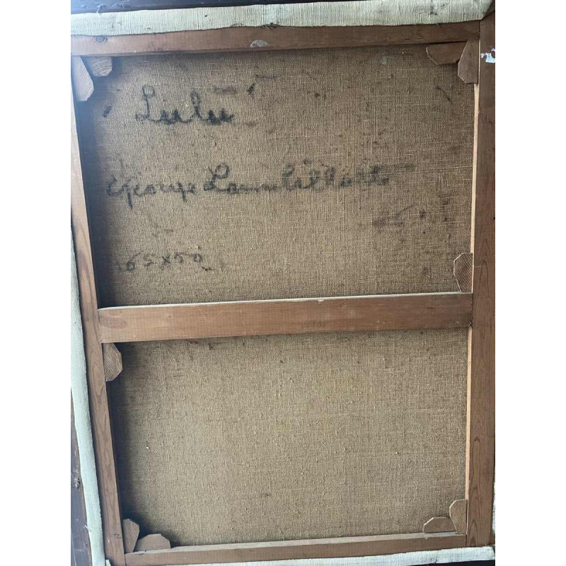 George LAMBILLOTTE (1915-1998): "Lulu - the young woman with the basket of flowers