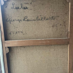 George LAMBILLOTTE (1915-1998): « Lulu - la jeune femme au panier de fleurs »