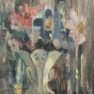 Louise GOBERT (1903-1986): boeketten met schilderijen