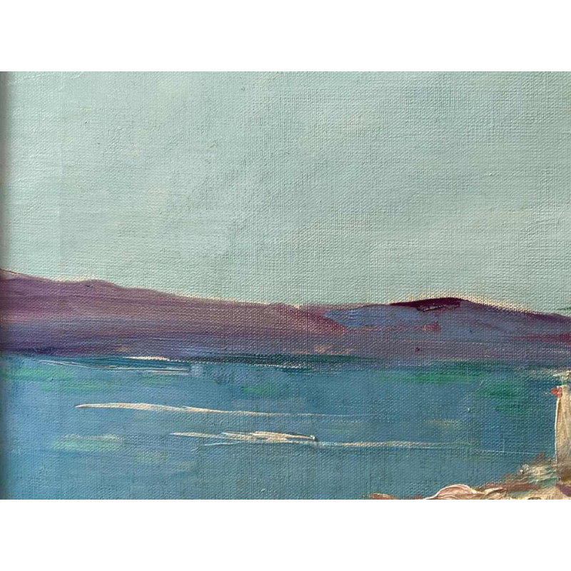 Paul DAXHELET: « Markt in the haven (van Sint Tropez ?) »