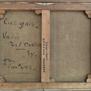Fernand PONTHIER (1885-1952): 'Grijze hemel in de vallei van de Ourthe in Sy'