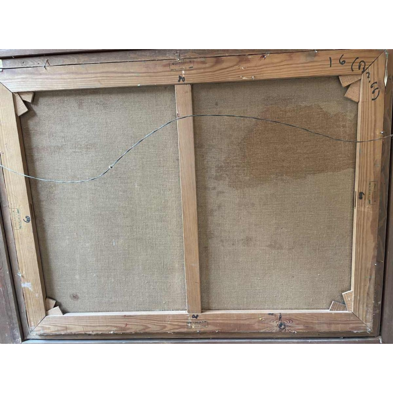 Paul DAXHELET (1905-1993) : « Marché sur le port (de Saint Tropez ?)»