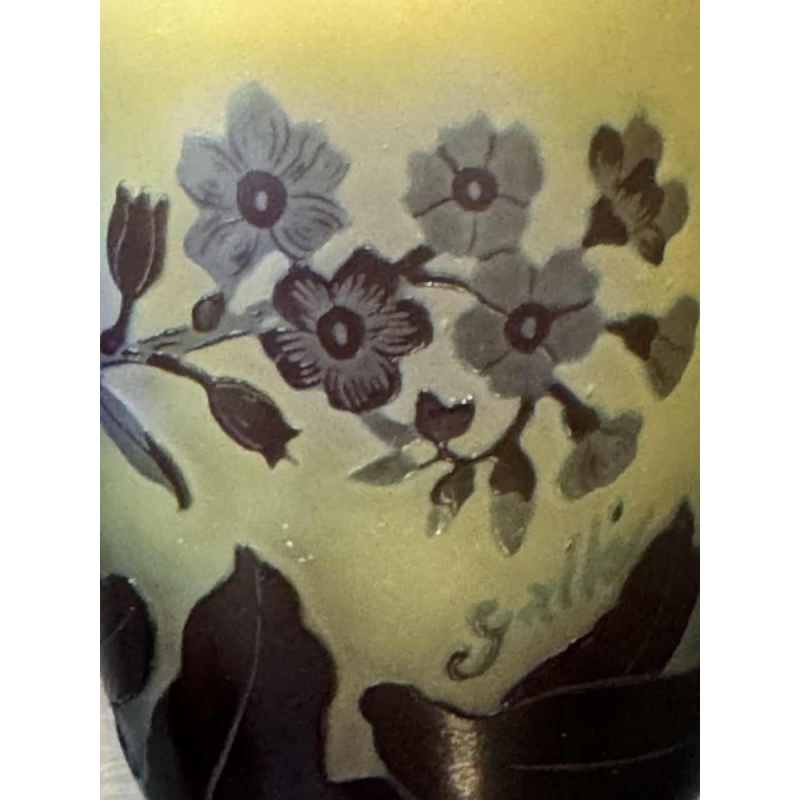Atelier Émile GALLÉ vase en verre multicouche à décor floral