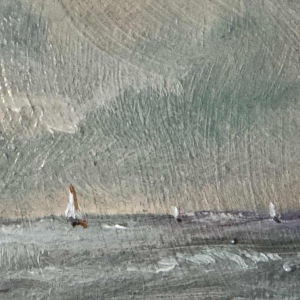 Prosper COLPAERT (1923-1990): Wandeling langs de Noord Zee schilderij